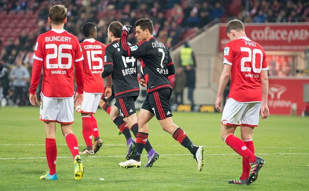 Chicharito anotó en la derrota ante el Mainz 05. Twitter