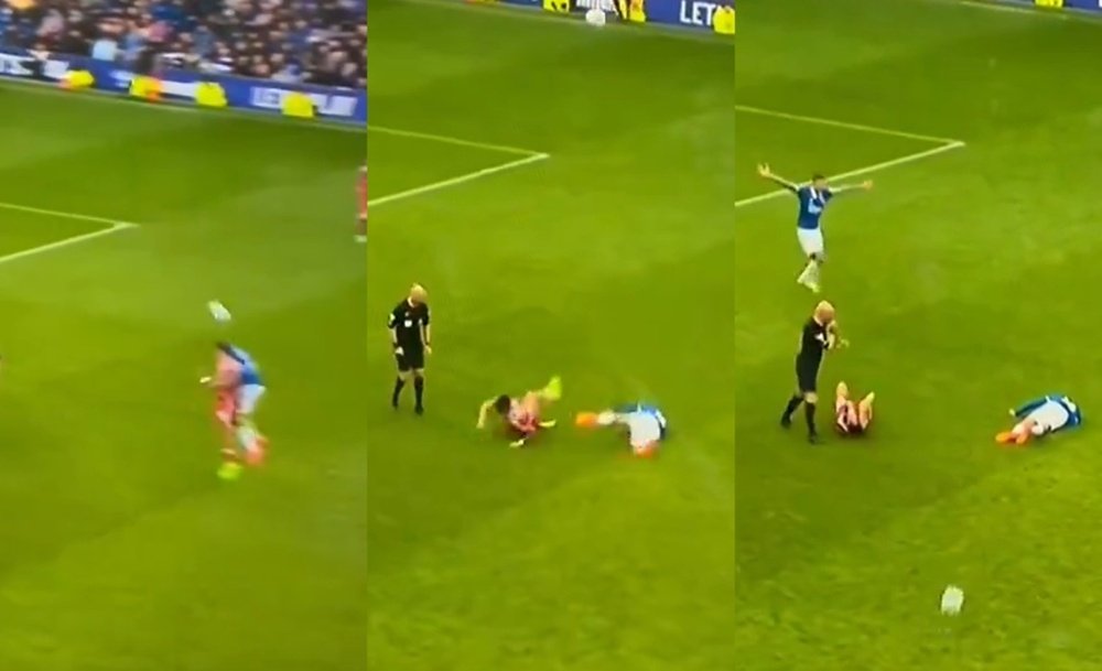 Tiền đạo Everton suýt 'về với Chúa' sau cú va chạm kinh hoàng 1 Beto, retirado en camilla tras un escalofriante choque de cabezas