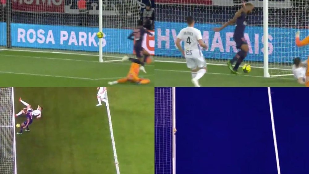 Choupo-Moting prevented his teammate from scoring. Captura/Movistar