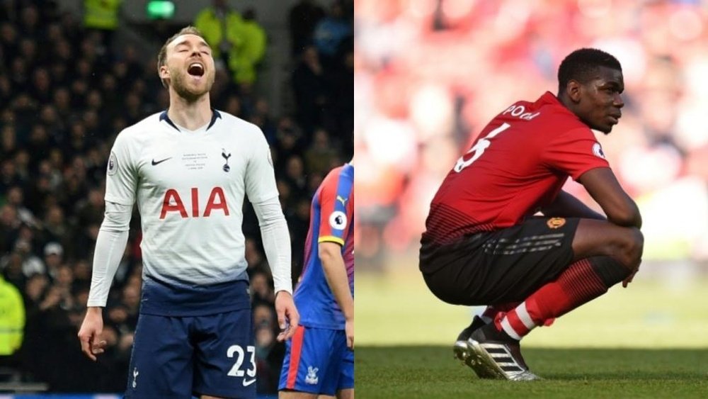 Eriksen has refused to join Man U so Pogba will stay at Old Trafford. Montaje/AFP