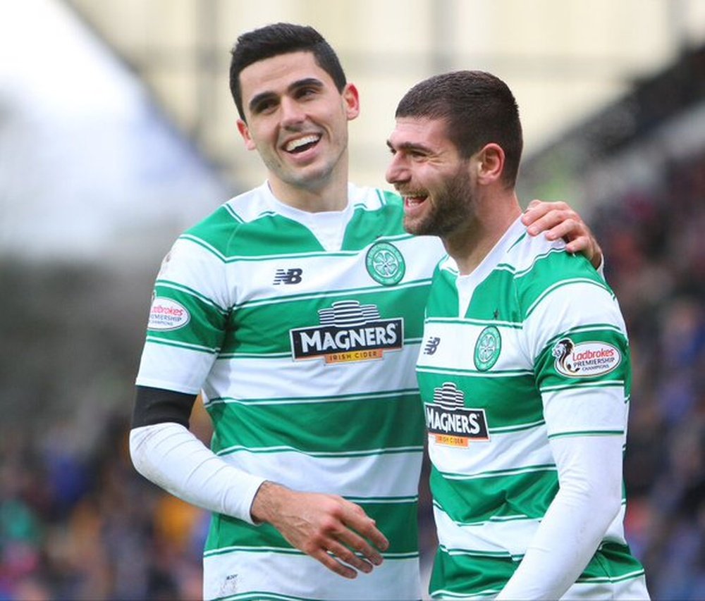Ciftci celebra un gol del Celtic. Twitter