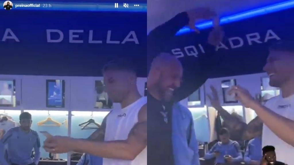 Immobile pagó en público su apuesta perdida con Reina. Capturas/Instagram/preinaofficial