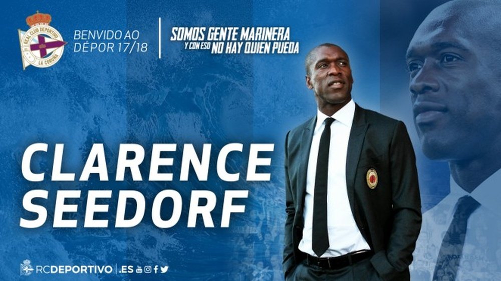 Clarence Seedorf named new Deportivo coach. RCDeportivo