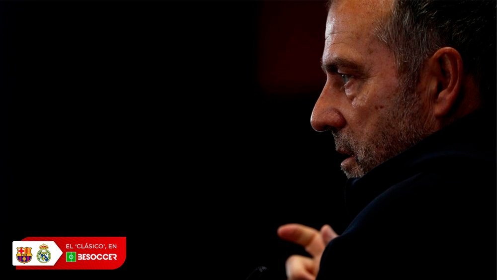 Hansi Flick habló en la previa del 'Clásico' de Liga. EFE