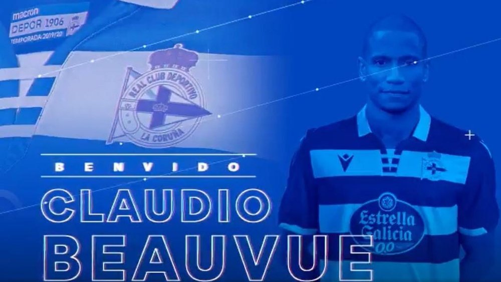 Beauvue firma con el Deportivo hasta 2021. Twitter/RCDeportivo