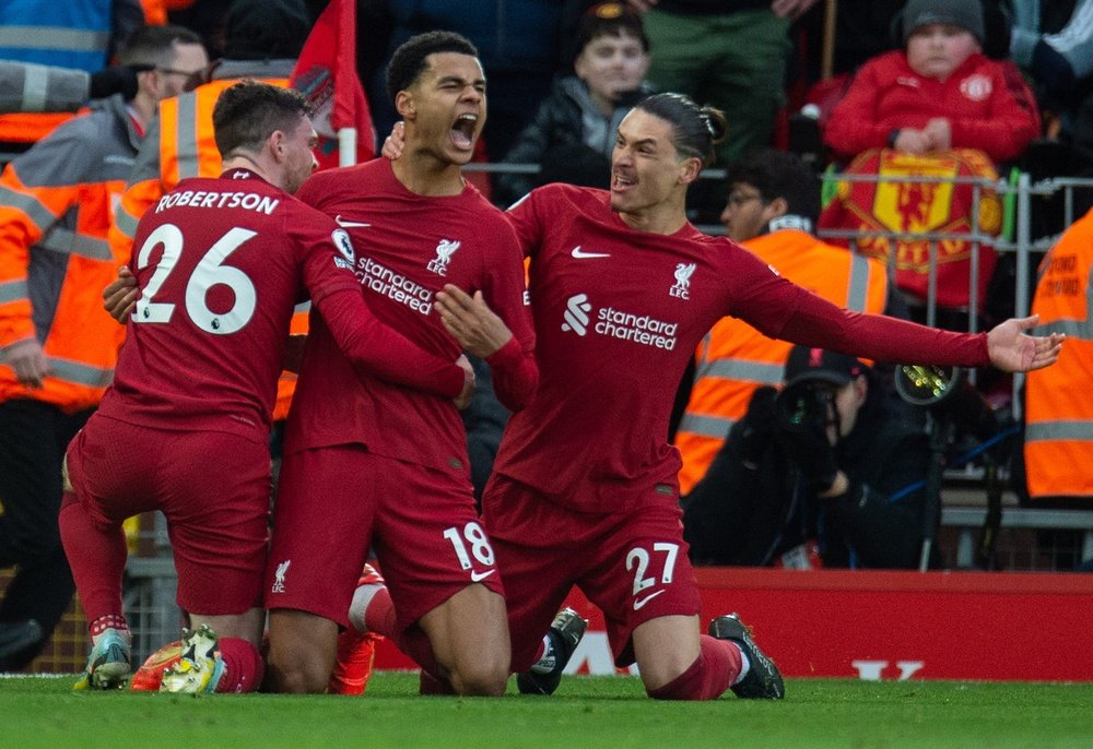 Gakpo scored seven times in his first half-season with Liverpool. EFE