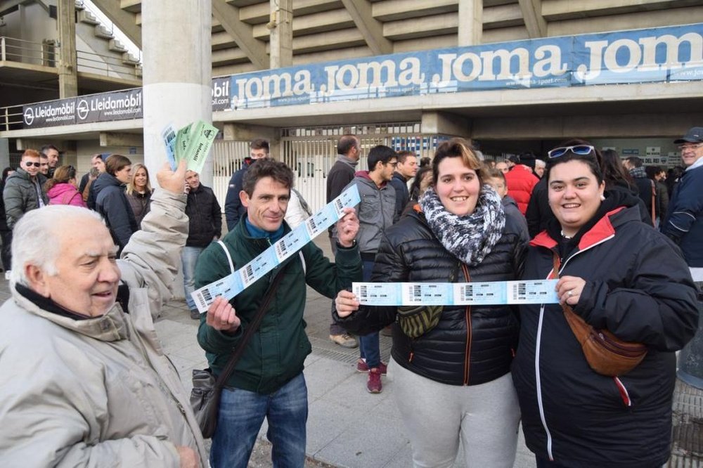 La afición, expectante ante el duelo copero del próximo 3 de enero. LleidaEsportiu