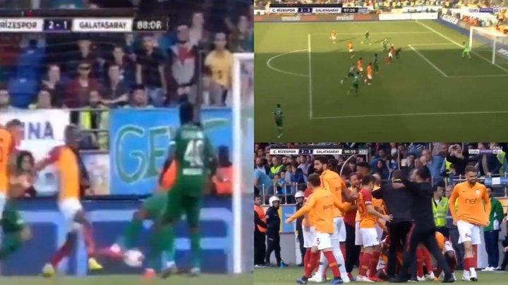 Un penalti más que polémico y un gol en el 97' dan media Liga al Galatasaray