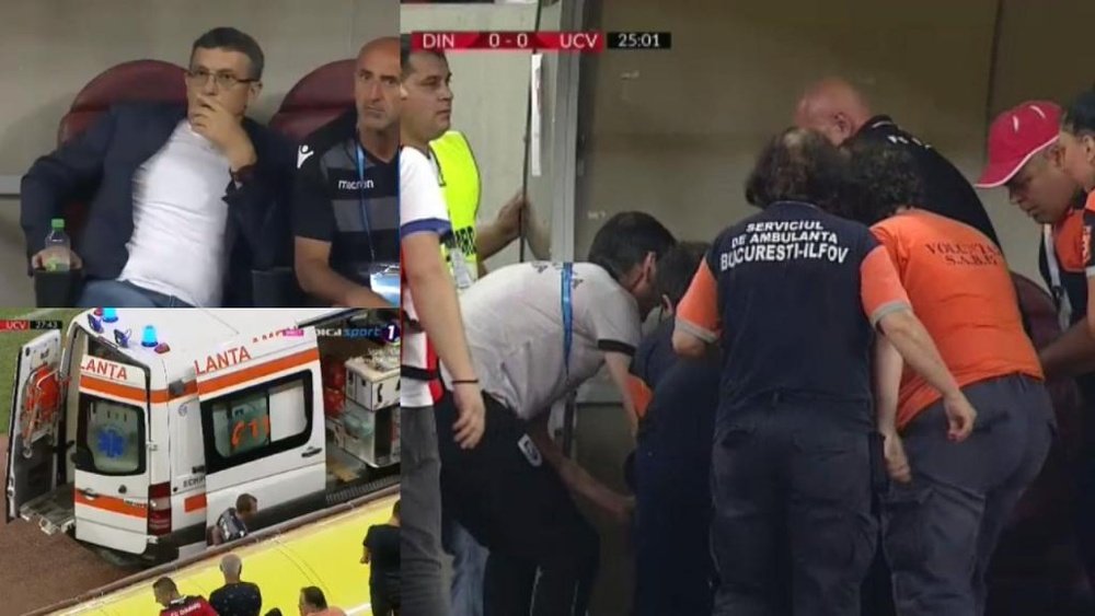 Neagoe s'est écroulé en début de match. DgiSport1