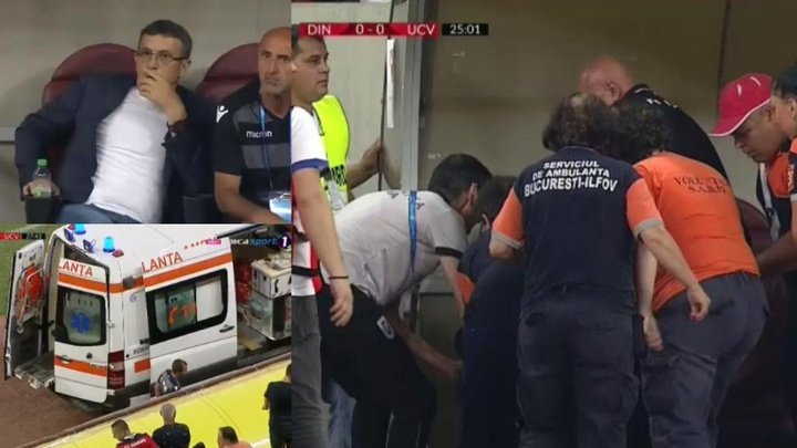 L'entraîneur du Dinamo Bucharest, victime d'un infarctus en plein match