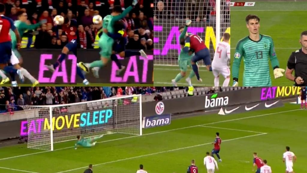 Kepa a concédé un penalty difficile à justifier. TVE