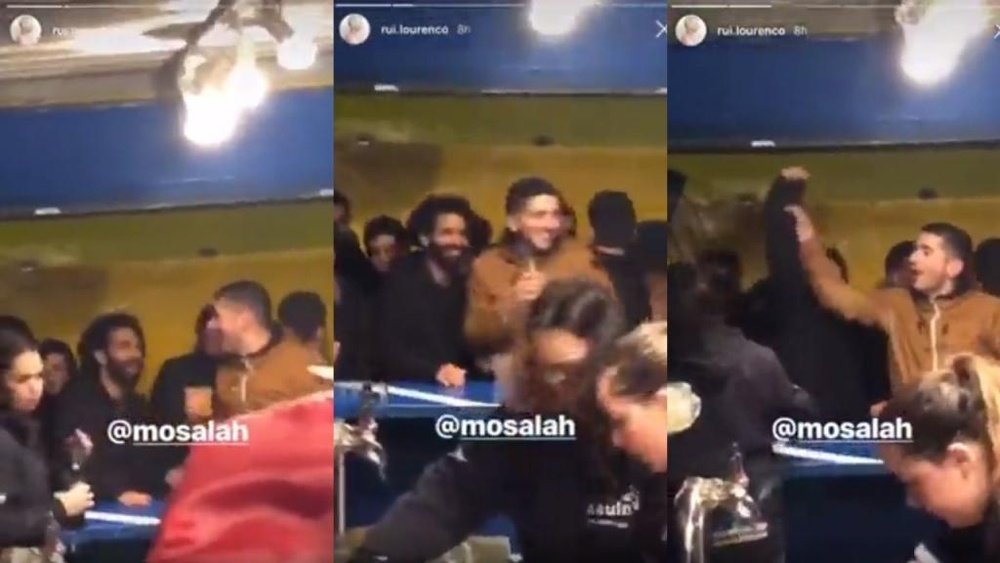 Um sósia de Salah festejando no Porto. Instagram/rui.lourenco