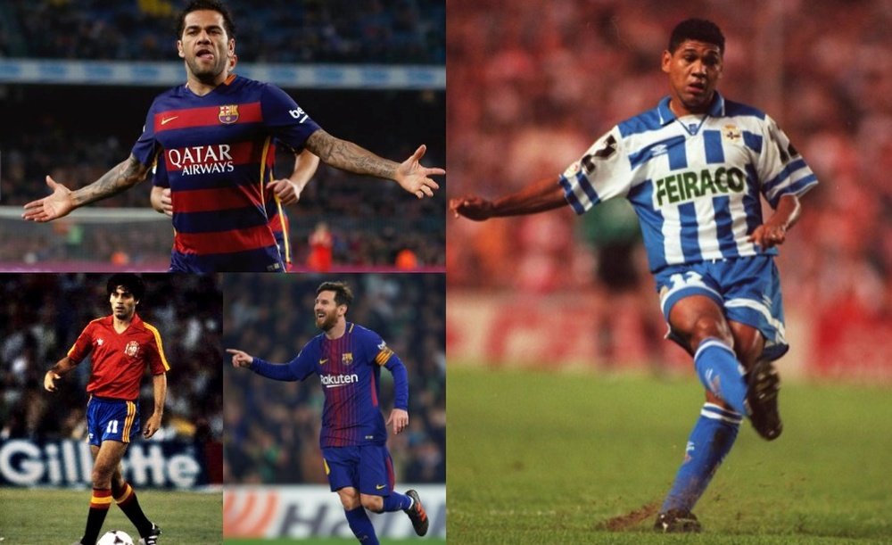 Alves, López Ufarte, Messi y Donato son los que más han jugado. EFE