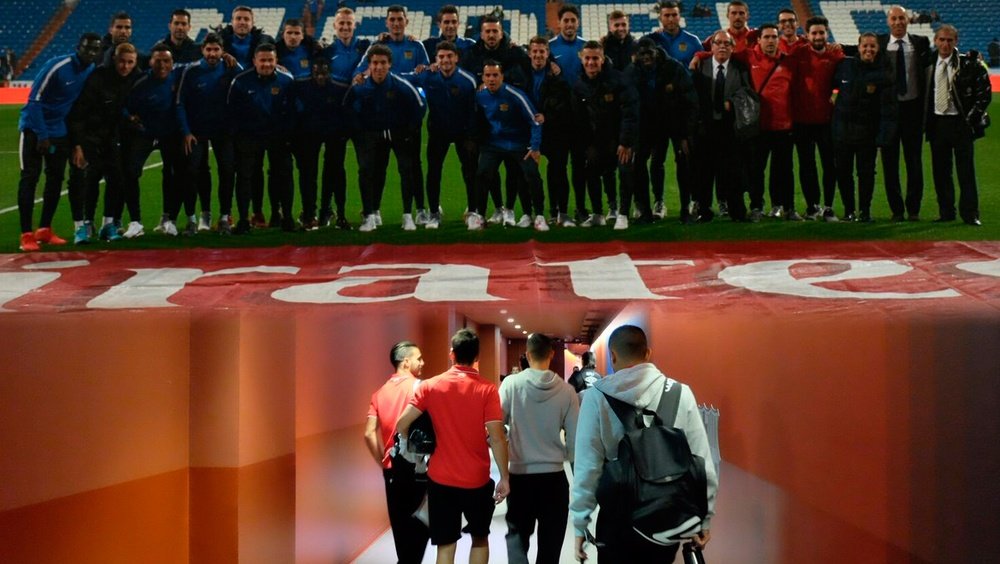 Los jugadores de Fuenlabrada y Murcia disfrutaron de los grandes estadios de Primera. Twitter