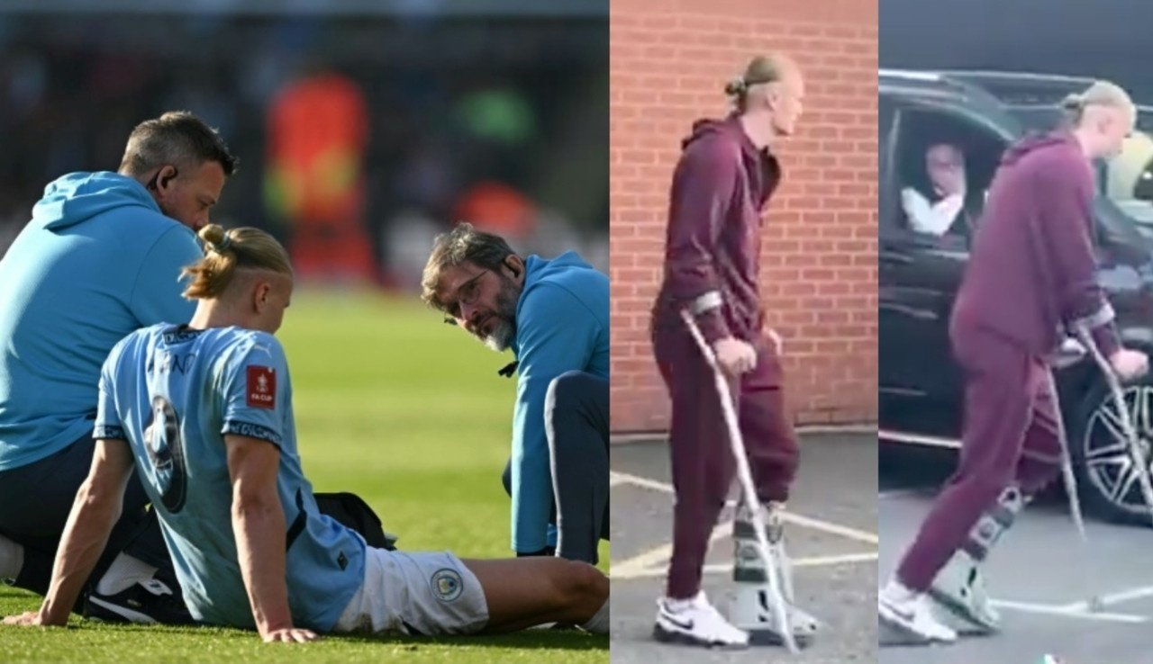 Haaland, encore, blessé à la cheville contre Bournemouth en FA Cup
