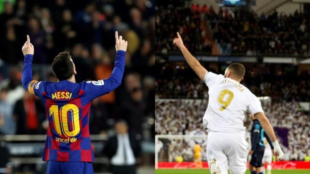 Leo Messi e Karim Benzema são os dois maiores goleadores do atual Campeonato Espanhol. EFE