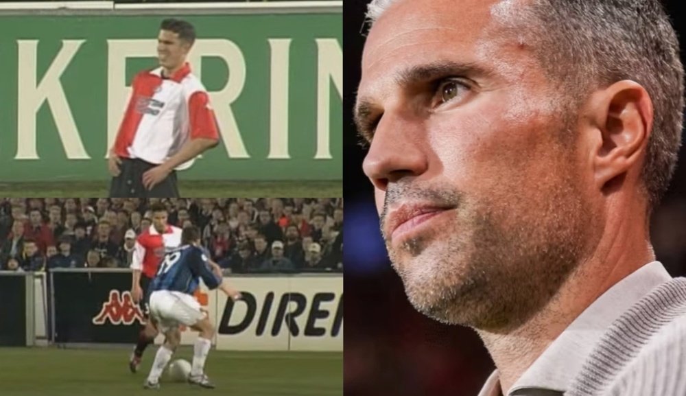 Van Persie, a reeditar su primera gran noche europea desde el banquillo. Capturas/NOS/Feyenoord