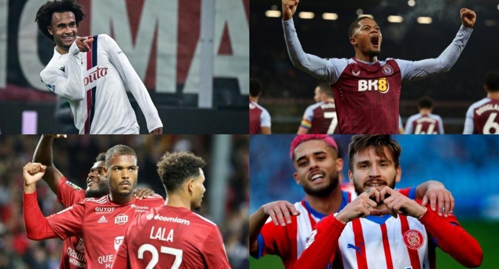 Girona, Brest, Aston Villa y Bologna, más que aspirantes a debutar en la Champions. EFE/AFP