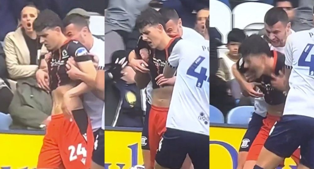 Reeditaron el mordisco de Suárez a Chiellini 10 años después en Inglaterra. Capturas/SKYSports