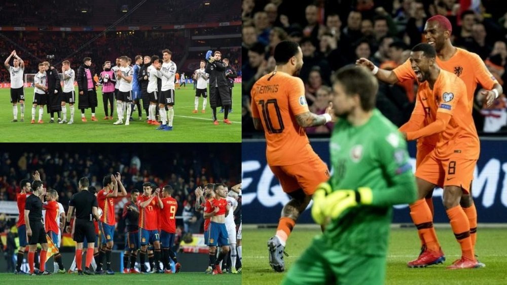 Alemania, España y Holanda son tres selecciones camino de su renovación. AFP/EFE