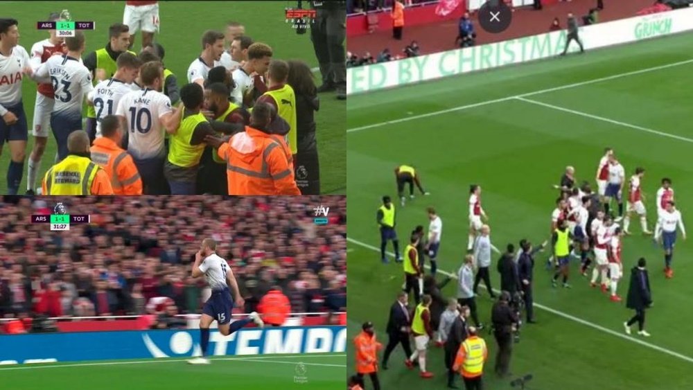 Il y a eu un peu de tout lors de ce Arsenal-Tottenham. Capture/ESPN