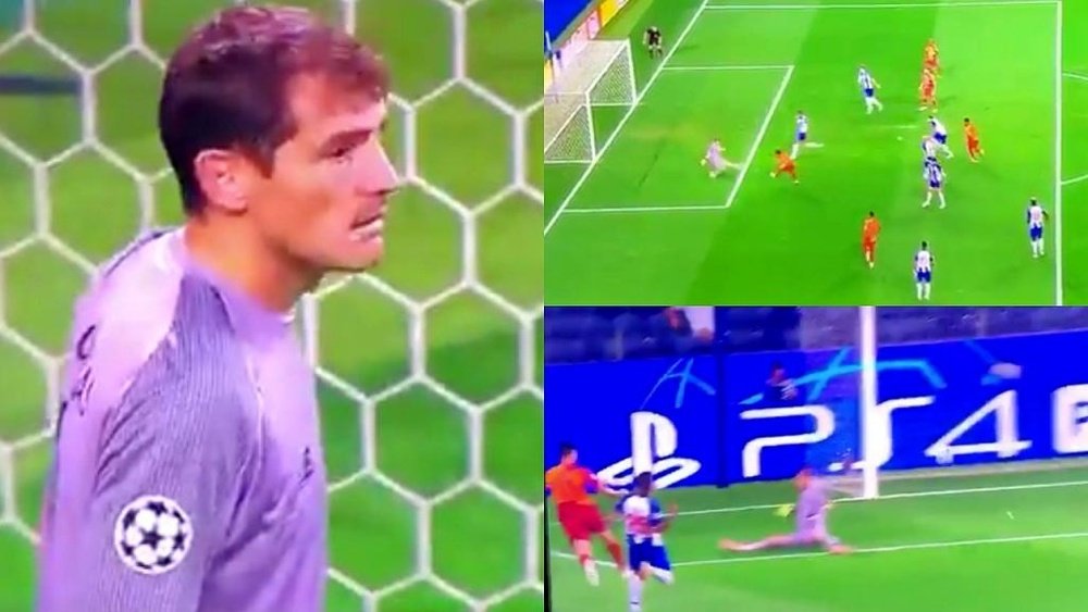 Casillas salvó al Oporto con dos intervenciones de mérito. Captura/MovistarLigadeCampeones