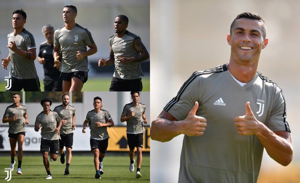 Cristiano Ronaldo s'entraîne. Twitter/Juventus