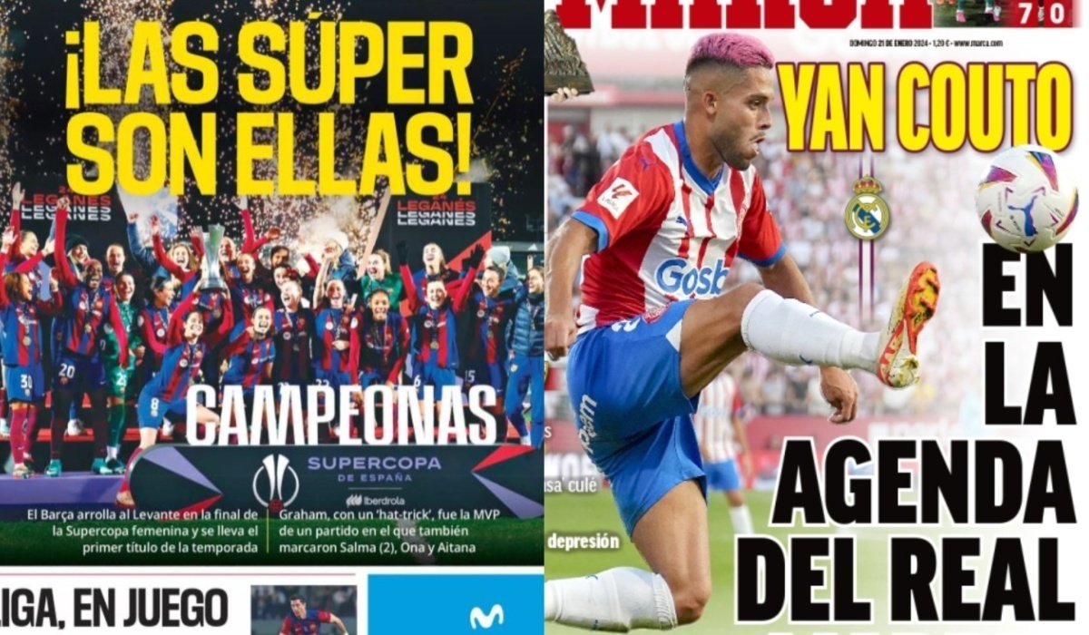 Portadas de la prensa deportiva del 21-01-2024. Sport/Marca