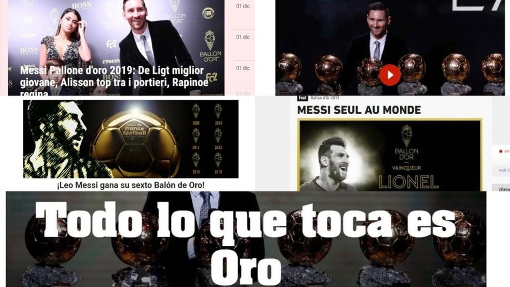 El mundo, rendido a Messi. Collage/BeSoccer