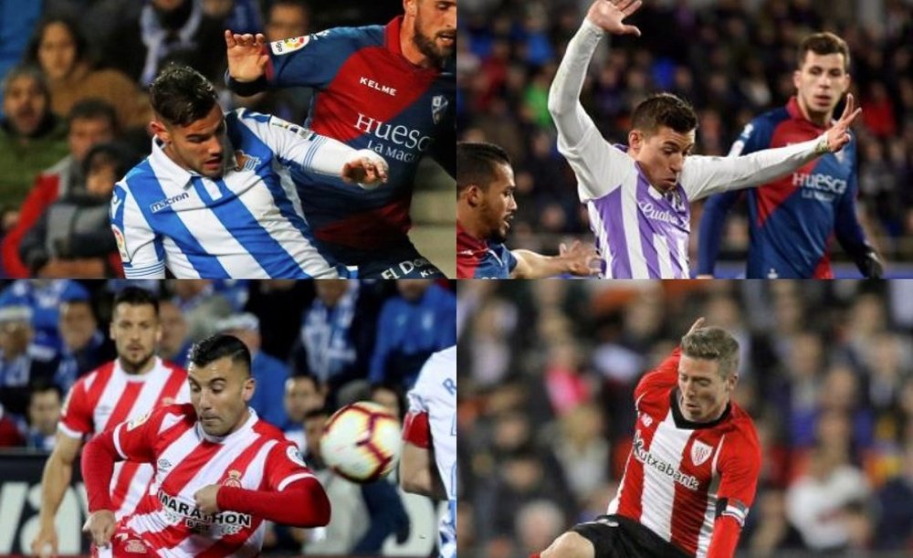 Theo, Rubén Alcaraz, Borja García e Iker Muniain, los que más faltas reciben. EFE