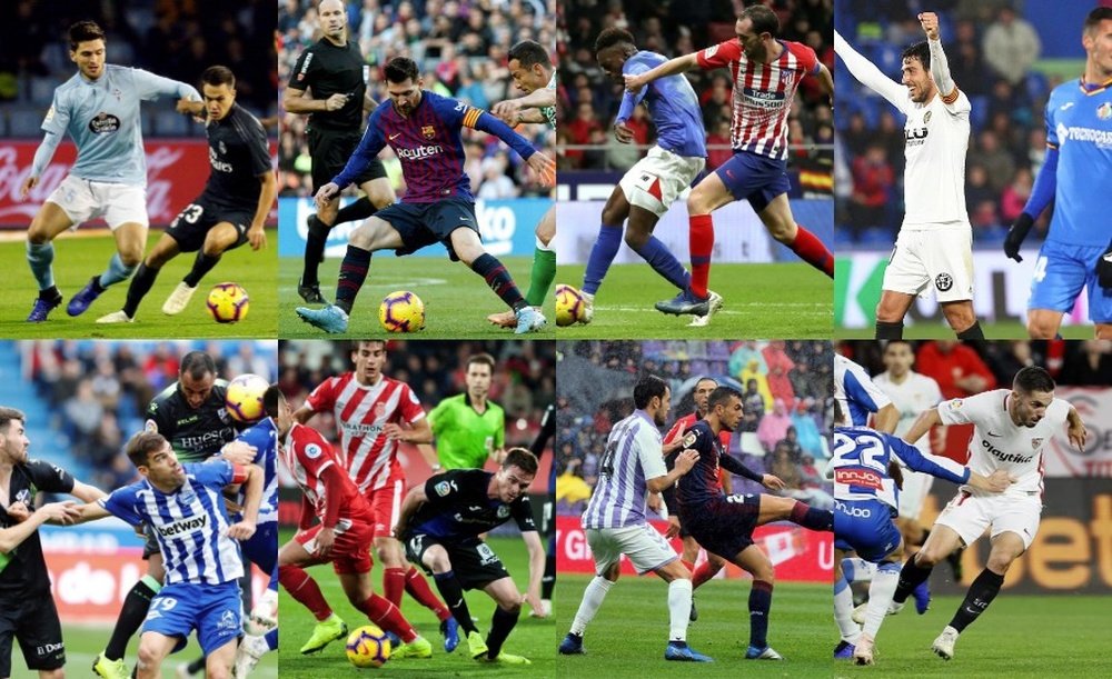 Plusieurs images de la 12ème journée de Liga en Espagne. EFE