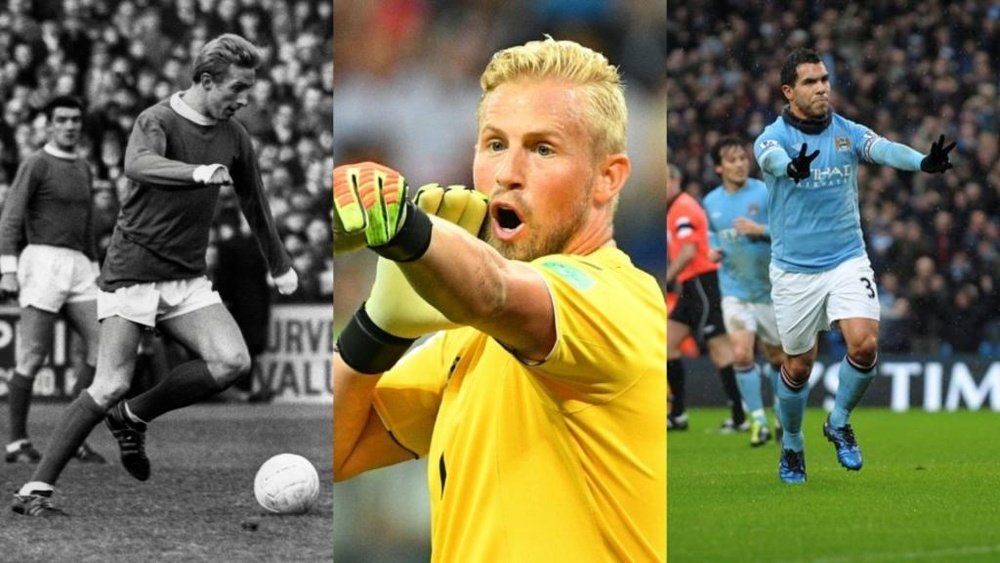 Tevez, Schmeichel and Law are three who have crossed the divide. AFP