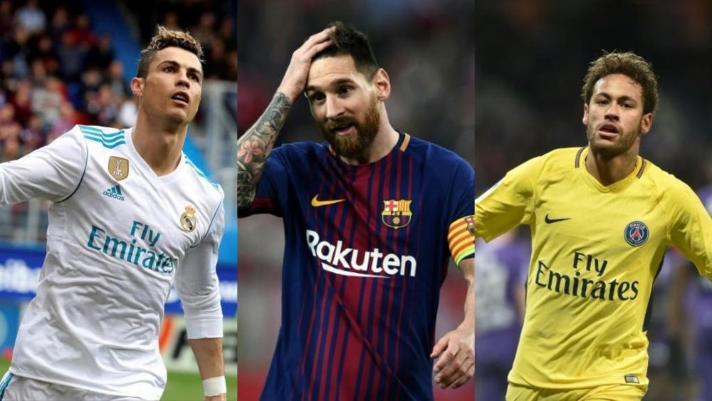 A tiempo salado Oblongo Los números de pie de CR7, Messi, Neymar y otros cracks