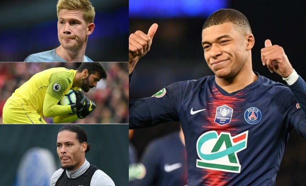 De Bruyne, Alisson, Van Dijk and Mbappé all make the most expensive XI. AFP