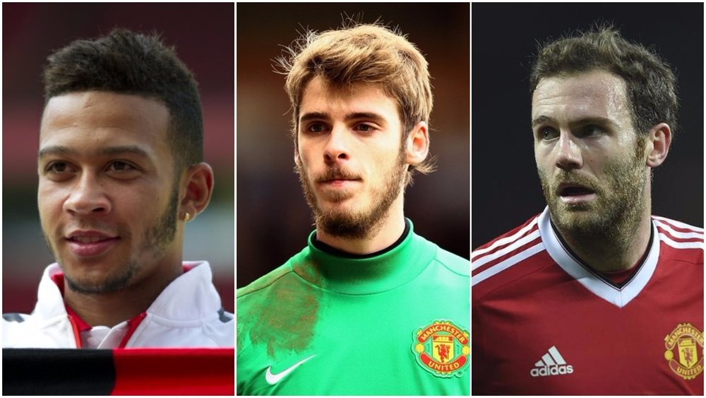 Memphis Depay, David De Gea y Juan Mata son tres de los que más cobran en el United. BeSoccer