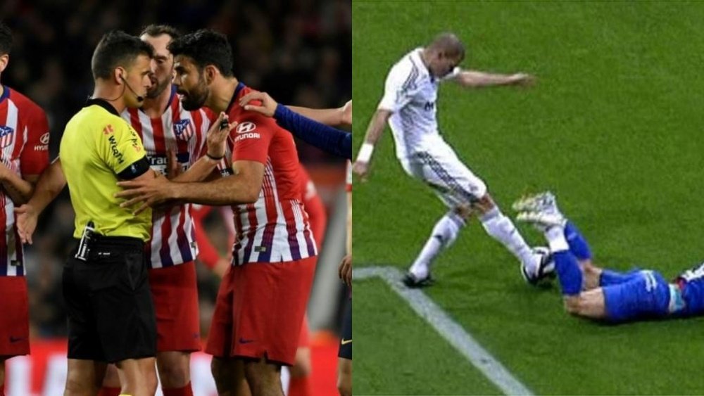 8 match ban for the Atletico Madrid striker. Captura Twitter/AFP