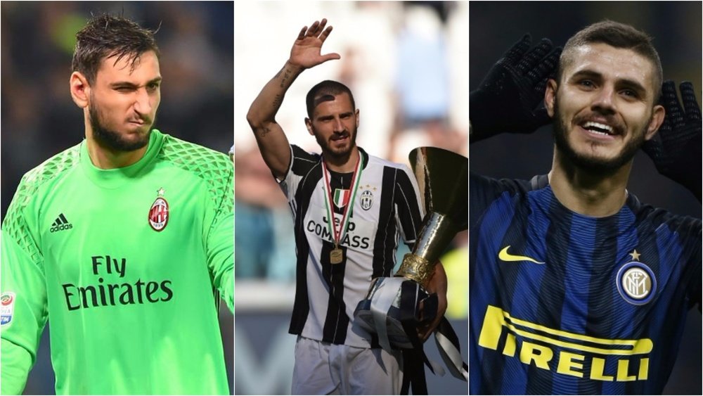 Donnarumma, Bonucci e Icardi son tres de los jugadores que más cobran en la Serie A. BeSoccer