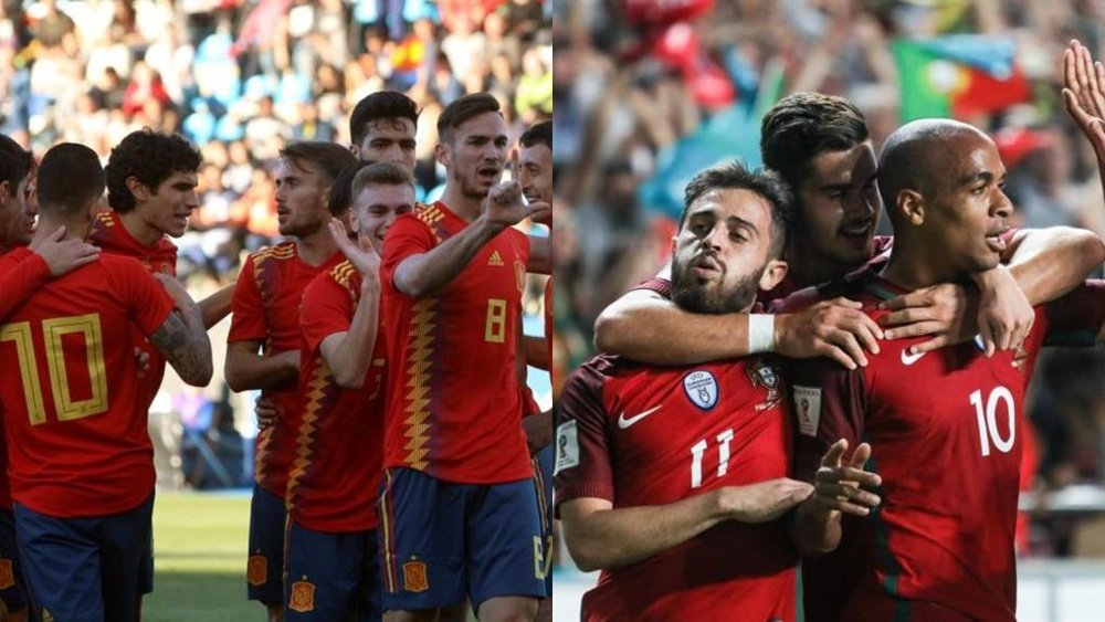 El partido entre España y Portugal es el más atractivo de la primera jornada. EFE/BeSoccer