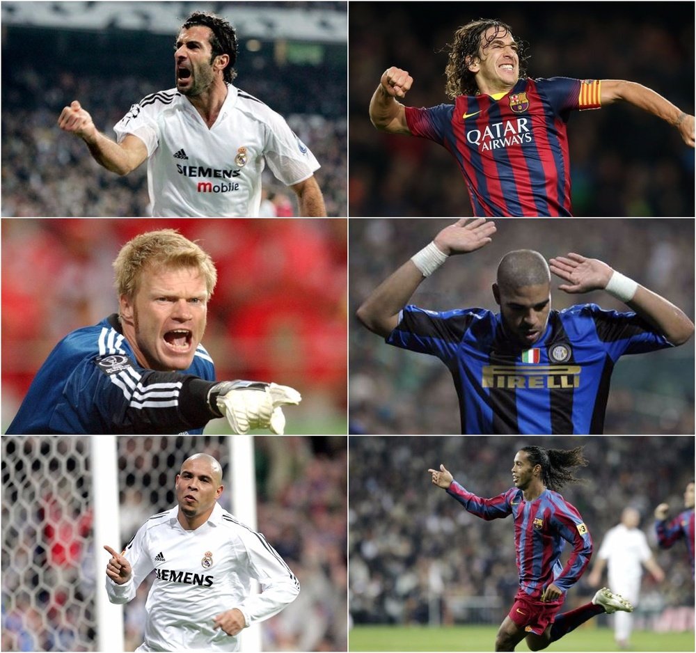 Figo, Puyol, Kahn, Adriano, Ronaldo and Ronaldinho. BeSoccer