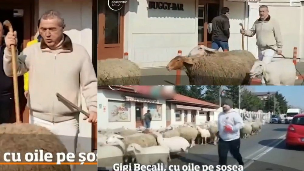 'Gigi' Becali colapsó el tráfico en Pipera. Collage/ObservadorTV
