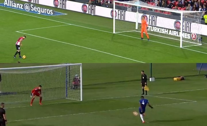 Un canterano del Chelsea copió el genial penalti de Aduriz