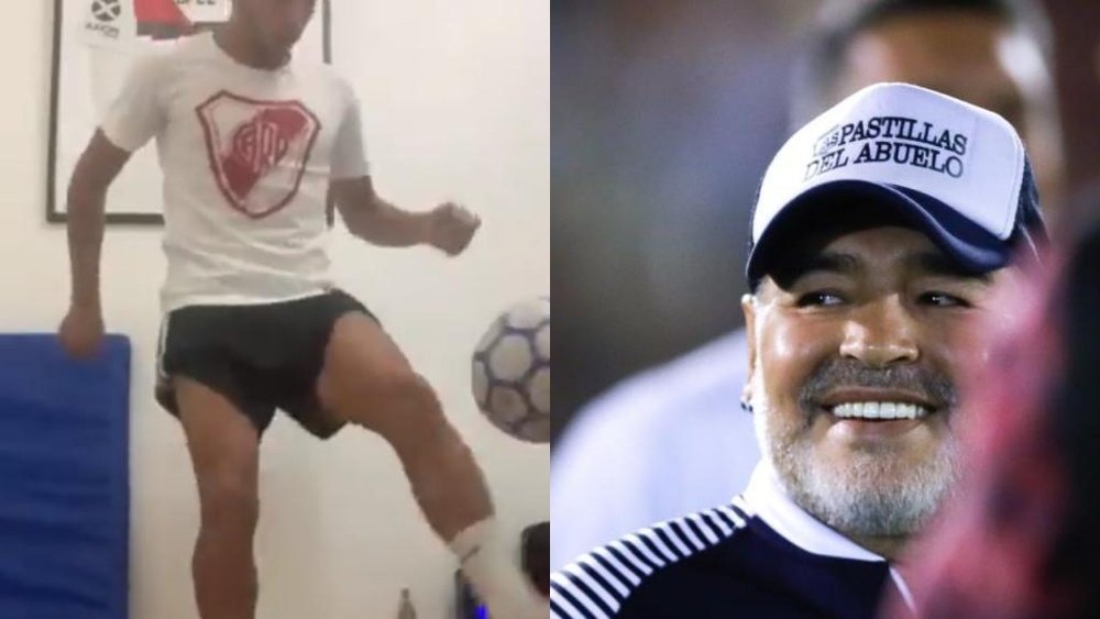 El sobrino nieto de Maradona que sueña con triunfar en River. HerniLopez00/EFE