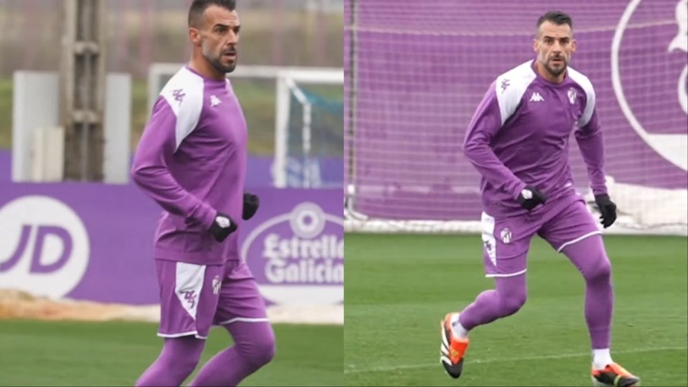 Negredo lleva 15 meses sin marcar en partido oficial. Captura/RealValladolid