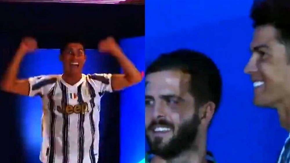Cristiano comemora com bastante euforia. Captura/ESPN