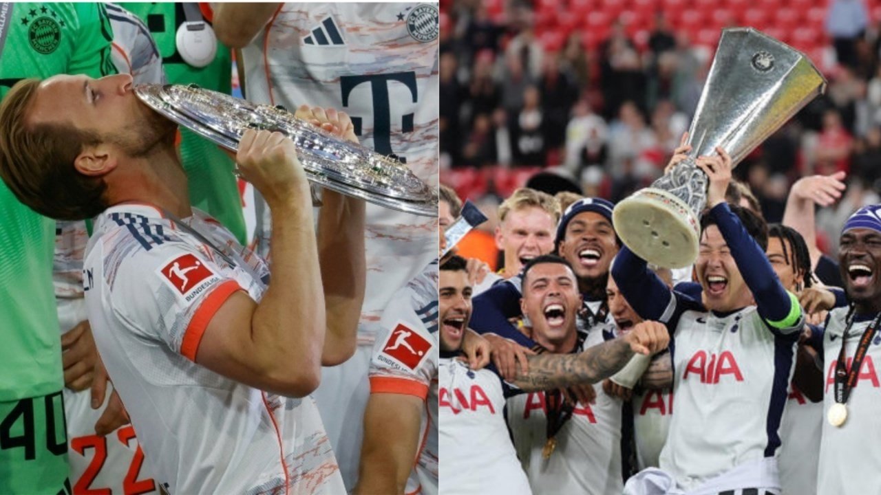 Kane y Son ganaron su primer título en la misma temporada. Montaje/BeSoccer/EFE/AFP