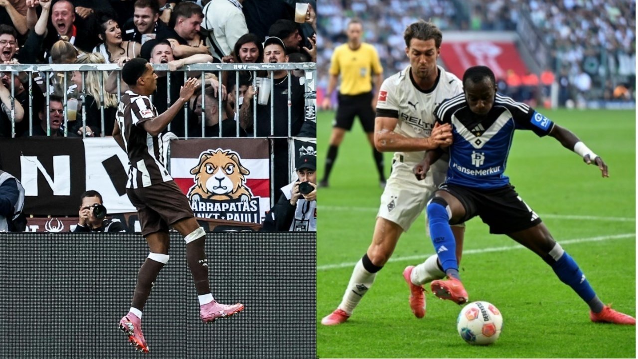Derbi de Hamburgo en la Bundesliga 14 años después. EFE/AFP