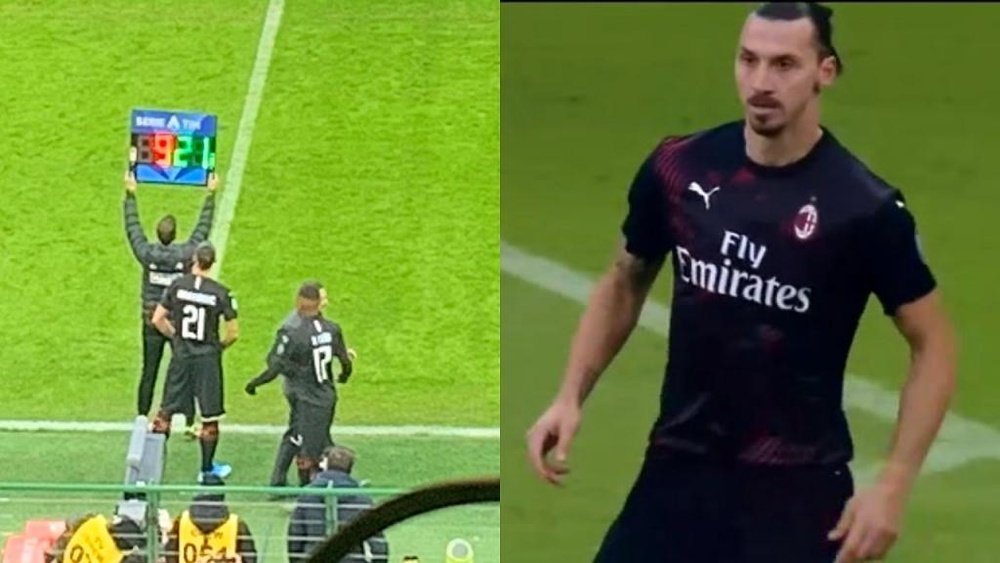 Ibra chegou e já reestreou pelo Milan. Captura