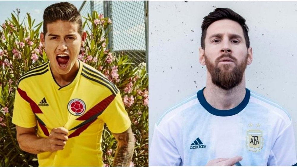 Les maillots de la Copa América. Montage/BeSoccer