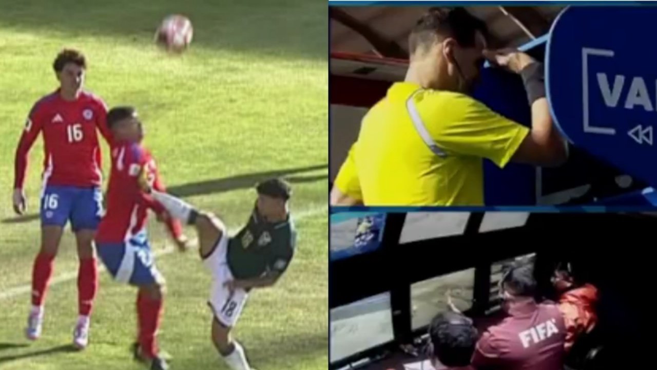 El boliviano Lucas Chávez protagonizó una acción muy dura sobre Fabián Hormazábal, al que le clavó los tacos a la altura del hombro derecho. El árbitro, a instancias del VAR, expulsó al jugador local y dejó en inferioridad a los suyos con 1-0 a favor a los 19 minutos.