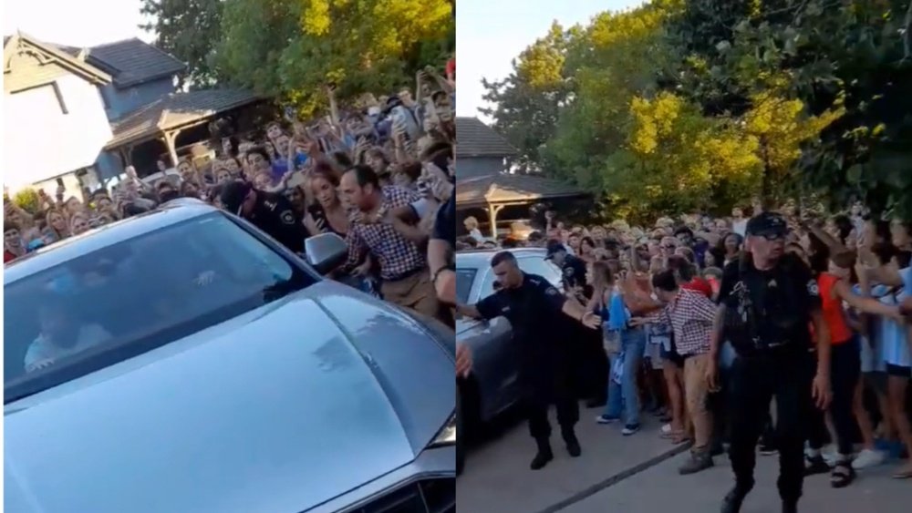 Messi srtuggled to get in house. Screenshot/TomasDvoretzky
